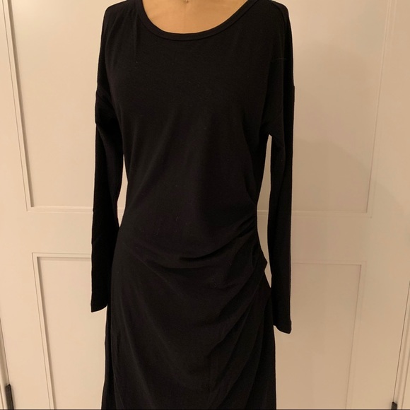 DKNY long sleeved ruched waist midi dress - Picture 5 of 6